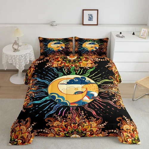 Vista 16 de Feelyou, juego de ropa de cama estilo vaquero tamaño individual para niños, juego de edredón occidental para niños y niñas, desierto del lejano