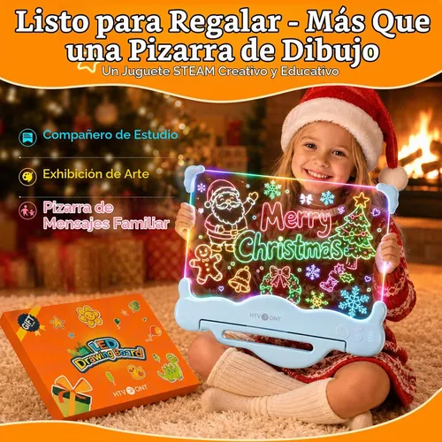 Vista 5 de Tablero de dibujo LED para niños, idea de regalo de cumpleaños y Navidad