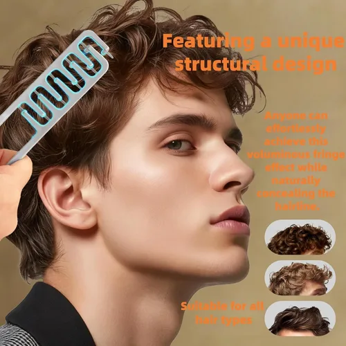 Vista 3 de Peine de textura, peine voluminizador de textura esponjosa para hombres y mujeres, herramienta de peinado texturizante de dientes anchos