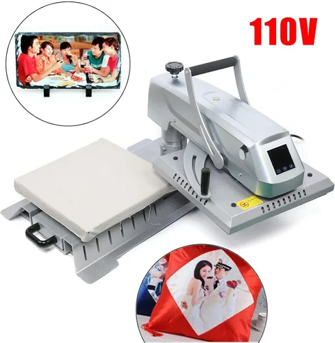 Vista 6 de Swing Away Pull Out Camiseta DIY Sublimación Máquina de Transferencia de Prensa de Calor 15"x15