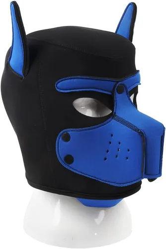 Vista 9 de Bozal de neopreno para cachorro, capucha para perro, máscara de juego