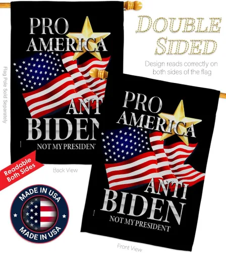 Vista 3 de Pro America - Paquete de bandera anti-Biden House de Estados Unidos, presidente político demócrata, fiesta de té republicana de Estados Unidos
