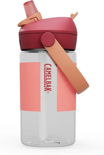 Vista 15 de CamelBak Thrive Kids - Válvula de mordida con popote para niños, botella de agua Tritan Renew Airplane Bandits, 14 onzas Easy Drinking Kids Can