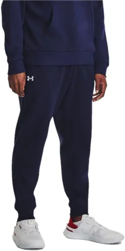Vista 44 de Under Armour Rival - Pantalones de correr de forro polar para hombre (001) Negro / Blanco