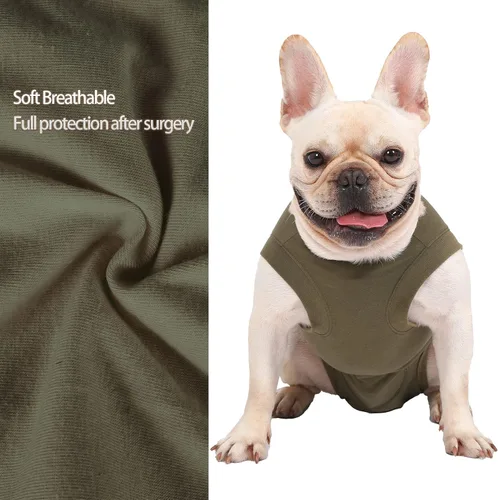 Vista 2 de Traje de recuperación postquirúrgica para perros - después de esterilización, heridas abdominales, recuperación postquirúrgica, antilameduras
