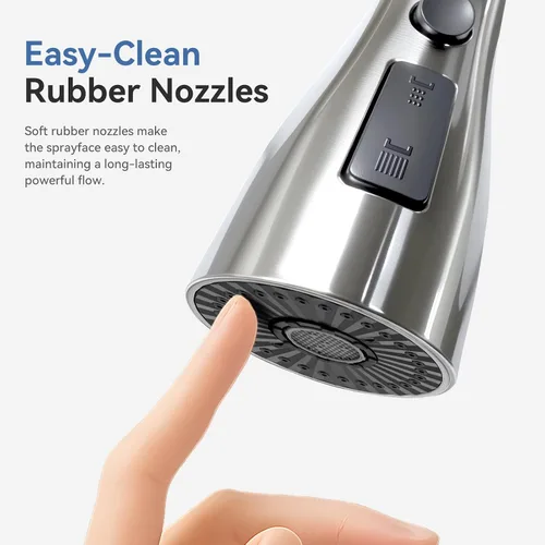 Vista 6 de Reemplazo de cabezal de grifo de cocina con 3 modos, cabezal rociador extraíble para grifo de cocina, reemplazo del rociador de fregadero de cocina