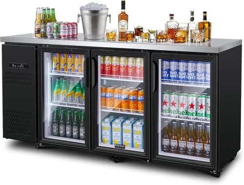 Vista 13 de BODEGA BODEGACOOLER - Refrigerador comercial de bebidas de 9 pies cúbicos con puerta de cristal, refrigeradores de bebidas para exhibición