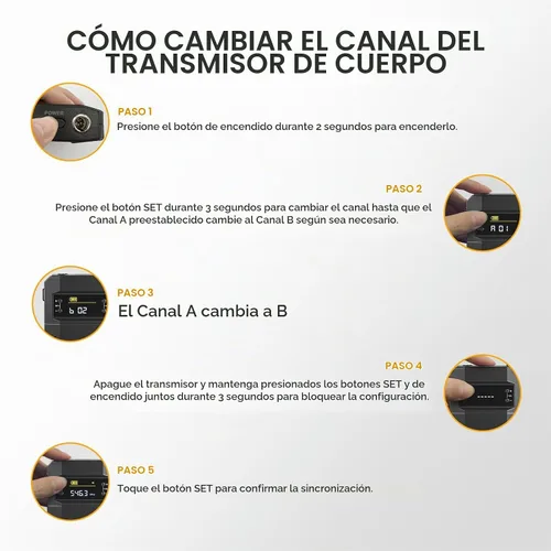 Vista 3 de Phenyx Pro UHF Transmisor de cuerpo con conector XLR PWB-4200