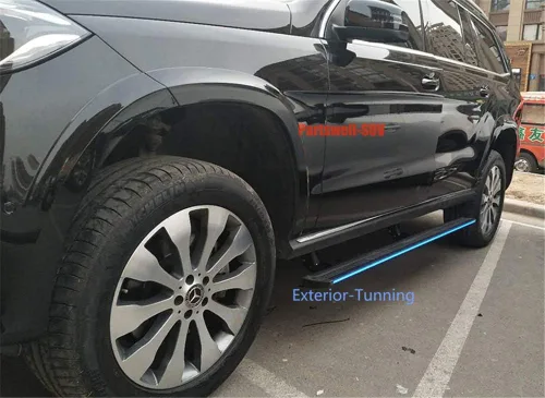 Vista 6 de Estribos eléctricos desplegables escalones laterales Pedales Protector Bar apto para Mercedes Bens GLE W166 2016-2018