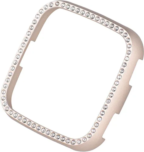Vista 3 de Relojes Inteligentes para Mujer Case Cover Lite Case Case Case Diamond Watch Case Cover Metal Hard Smartwatch Guard Protector Marco a prueba