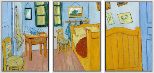 Vista 147 de wall26 Lienzo enmarcado para pared, juego de arte con flores de almendra de Vincent Van Gogh, naturaleza, ilustraciones de área silvestre, bellas