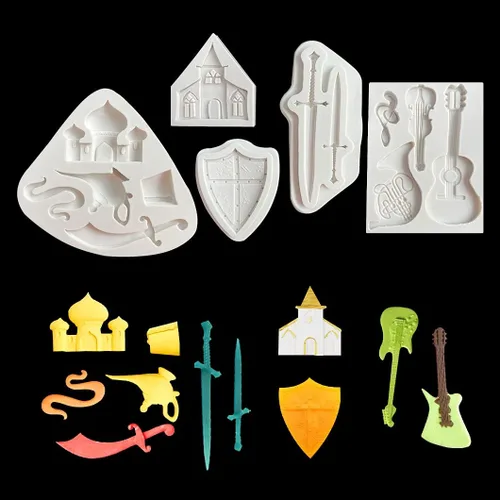 Vista 11 de Rolin Roly Moldes de silicona para pasteles de fondant, molde de silicona 3D para dulces, tortuga, hoja, moldes reutilizables, proyectos