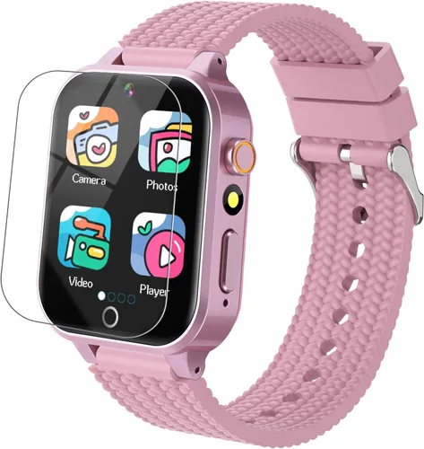 Vista 10 de Reloj inteligente para niños, regalo para niños de 3 a 12 años, 2 protectores de pantalla, 26 juegos de rompecabezas, cámara HD, video, reproductor