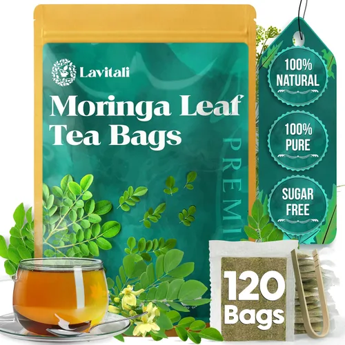 Vista 34 de Lavitali, Bolsas de té de raíz de bardana 60 bolsas, té de hierbas 100% puro Sin cafeína, bolsa de filtro ecológica rica en antioxidantes