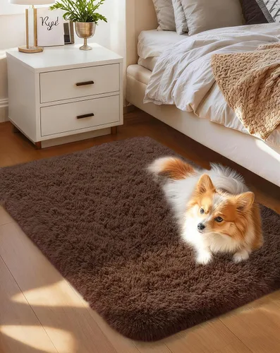 Vista 34 de Ophanie - Alfombras para sala de estar, antideslizante y suave, de felpa grandes y peludas para dormitorio, peludas para niños y niñas, decoración