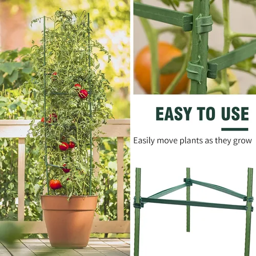 Vista 3 de 100 brazos de estaca para jaula de tomate, conectores de enrejado expandibles de 12.8 pulgadas, estacas de jardín de soporte para plantas, soportes