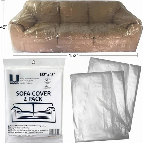 Vista 2 de SOFA Fundas para mudanzas (paquete de 2) - 45" x 152" - Bolsas para mudanza y almacenamiento - UBOXES