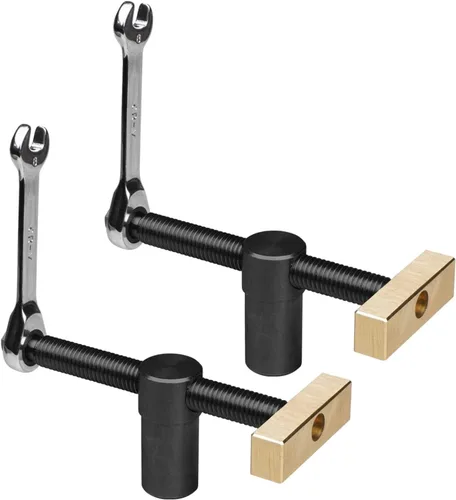 Vista 8 de 2 abrazaderas de banco para perro de 3/4 pulgadas, clips de escritorio ajustables para carpintería, bancos de banco de accesorios para carpintería