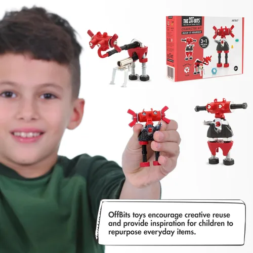 Vista 4 de The Off Bits ArtBit - Juego de construcción de juguetes robot, ideas educativas para regalos de Pascua, kit de aprendizaje de actividades STEM, kit