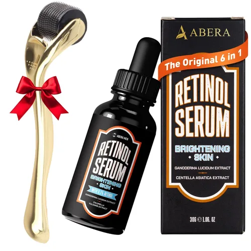 Vista 9 de ABERA Suero de retinol para hombre, suero antienvejecimiento para la cara, reduce las manchas oscuras, melasma, arrugas y bolsas para los ojos