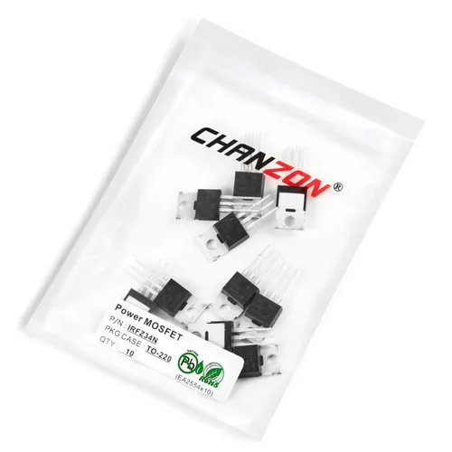 Vista 79 de Chanzon 2N60 TO-220AB NMOS MOS N-Channel Power MOSFET Transistor, alto voltaje y corriente nominal, (paquete de 10 unidades)