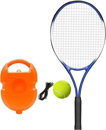 Vista 8 de kowaku Raqueta de tenis para entrenador de tenis solo con mango resistente a los golpes, equipo de entrenamiento de práctica para el gimnasio