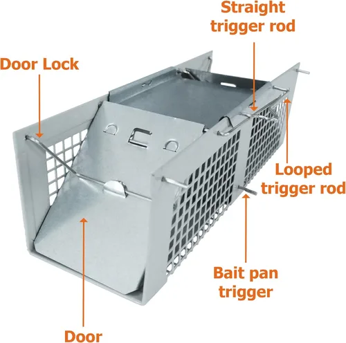 Vista 2 de HOMESTEAD No Kill - Trampas para ratones humanas: jaula de ratón de 10 x 3 x 3 pulgadas, trampa viva para animales pequeños para ratones, musarañas