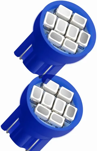 Vista 4 de Paquete de 10 bombillas LED T10 194 168 158 161 2825 para panel de instrumentos, panel de instrumentos, panel de instrumentos, panel de Azul