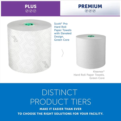 Vista 6 de Scott Professional Toallas de papel duro de alta capacidad, a granel (25700), enrolladas duras, diseño elevado, bolsillos de absorción, blanco