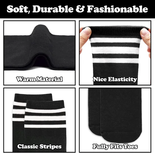 Vista 4 de 4 pares de calcetines de fútbol para niños, calcetines de fútbol para niñas, calcetines de fútbol para niños pequeños, calcetines de tubo para niños