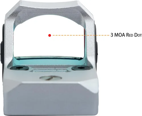 Vista 2 de UL1 Mira de punto rojo 1x22mm 3 MOA Retícula (corte para pistola RMR) Mira reflex para pistola con montura Picatinny de 20mm incluida