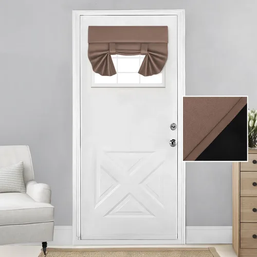 Vista 27 de HOMEIDEAS Cortinas 100% Opacas para Luces Laterales de Puerta Principal, Cubierta de Ventana de Puerta de Aula, Persianas de Privacidad