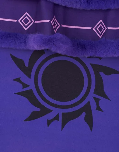 Vista 8 de Cosplay.fm Capa con capucha para mujer, color morado kawaii con capucha, juego de cosplay, capa de descanso, poncho