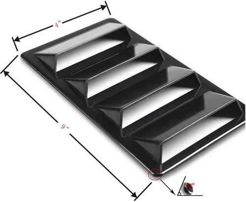 Vista 4 de Malla lateral para ingreso de aire color negra Euro Style para auto, camión y SUV
