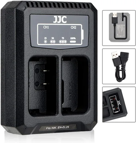 Vista 11 de EN-EL14 EN-EL14a Cargador de batería dual cable USB integrado, compatible con Nikon D3500 D3400 D3300 D3200 D3100 D5600 D5500 D5300 D5200 D5100