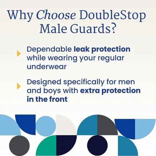 Vista 5 de NorthShore DoubleStop Protector Masculino para Incontinencia, Grande, 104 Unidades Discreet Cup-Shaped Protection, Light to Moderate Bladder
