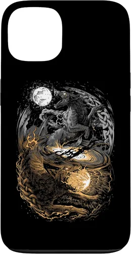 Vista 7 de Funda para iPhone 16 Lobo Viking Wolf Norse Mythology Pagan Ragnarok Wolves