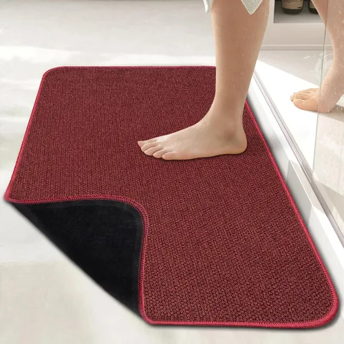 Vista 72 de Tapete de baño ultrafino, con base de goma, antideslizante, secado rápido, lavable a máquina, pelo bajo, absorbente, para ducha exterior, fregadero