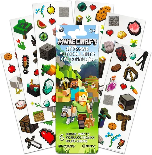Vista 3 de Minecraft Paquete económico de suministros escolares, paquete de 9 piezas con carpetas, cuadernos y calcomanías Minecraft para niños y niñas