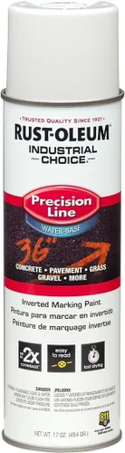 Vista 20 de Rust-Oleum 203035-12PK Pintura en aerosol invertida industrial a base de agua, 17 onzas, naranja alerta APWA, paquete de 12 unidades APWA Alerta