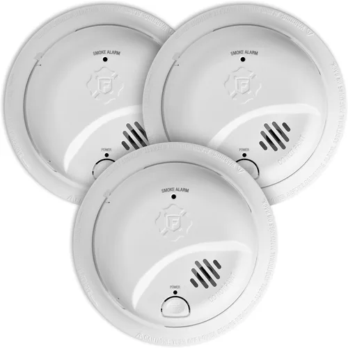 Vista 8 de First Alert, alarma de humo alimentada por baterías, detector con botón de prueba y silencio, SMI100, 1 unidad SMI100