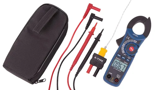 Vista 3 de REED Instruments Medidor de abrazadera de CA R5020 400A con temperatura y detector de voltaje sin contacto