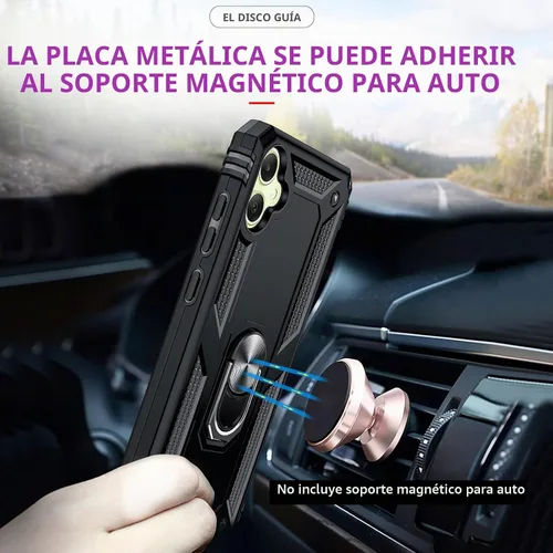 Vista 3 de LeYi Funda para Samsung Galaxy A05 (no compatible con A05S) con protector de pantalla y protector de lente de cámara, funda resistente de grado Negro