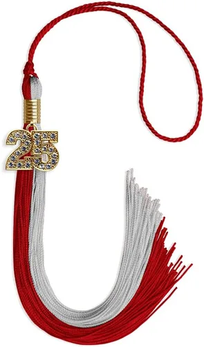 Vista 131 de Endea Graduation Borla de doble color con dije dorado (negro/oro brillante, 2022)