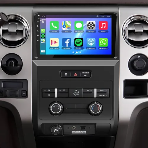 Vista 8 de Para Ford F150 2009-2014 4G+64G Radio de coche de 8 núcleos, pantalla táctil IPS de 9 pulgadas estéreo para coche con Carplay inalámbrico/Android