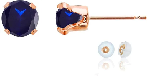 Vista 80 de Aretes de tuerca de plata de ley 925 chapados en oro de 14 quilates macizo, oro amarillo, blanco o rosa de 0.236 in Amatista