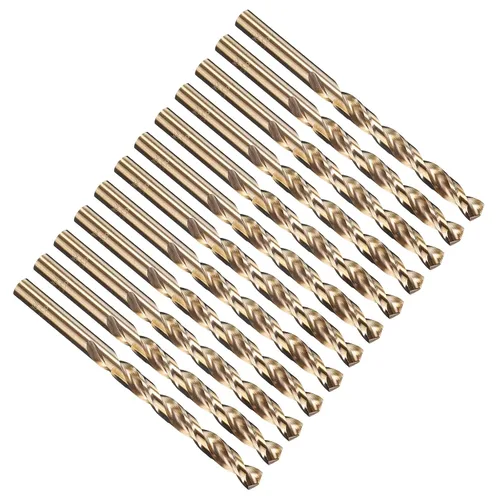 Vista 157 de PATIKIL Broca Jobber de 0.039 in, vástago recto M35 cobalto 5% acero de alta velocidad 135° acabado dorado para metal duro de acero inoxidable - 2