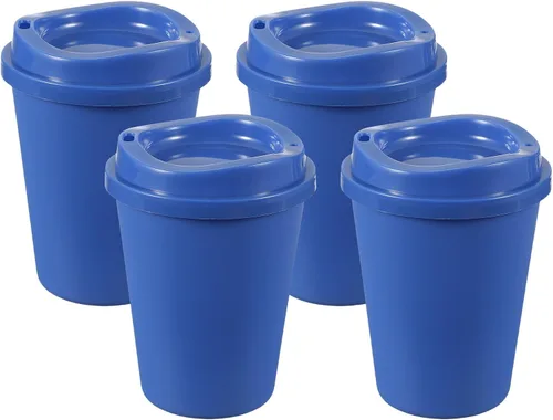 Vista 42 de uxcell 2 tazas reutilizables para café, 16 onzas, café de viaje, color azul Azul claro