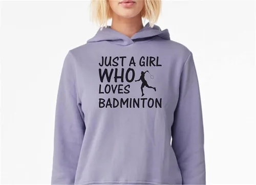 Vista 2 de SEC Apparel Parches termoadhesivos de bádminton para camisetas de tela Just a Girl Who Loves Badminton