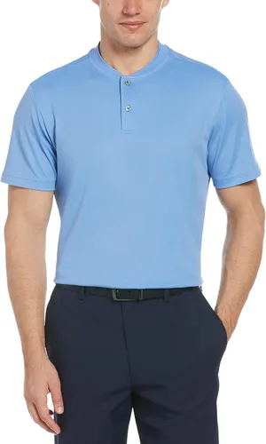 Vista 9 de PGA Tour Polo de manga corta piqué para hombre con nuevo cuello casual azul Blossom